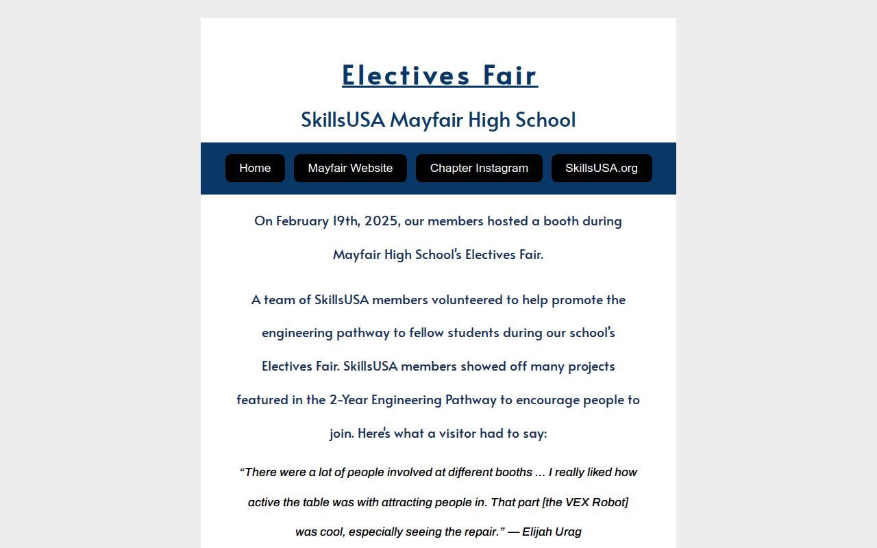 MHS SkillsUSA Articles